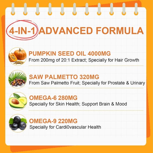 JOVITHEA 2 Pack Gummies 6 9, 120 Count Pumpkin Seed Oil with Saw Palmetto, Organic Pumpkin Seed Oil Supplement for Hair