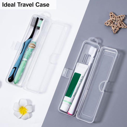 Toothbrush Case 2 Packs, Transparent Travel Holder, Plastic for Toothbrush, 7.87 x 1.85 x 1.18 inches