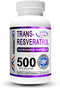 MAAC10 Trans Resveratrol 500mg Supplement, 60ct, Micronized Pharmaceutical Grade with BioPerine for Absorption