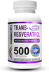 MAAC10 Trans Resveratrol 500mg Supplement, 60ct, Micronized Pharmaceutical Grade with BioPerine for Absorption