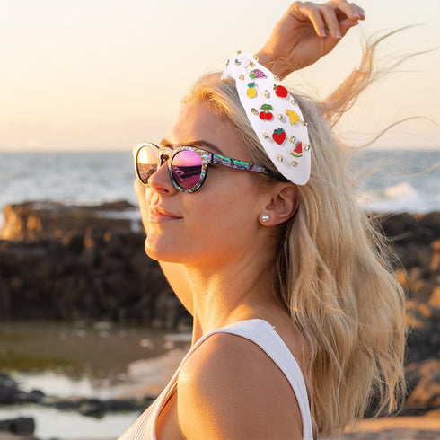 Summer Fruit Headbands for Women - Tropical Strawberry, Pineapple, Cherry, Watermelon Hair Accessories