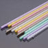 Dakoufish BPA-Free 12 Piece 11 Inch Reusable Clear Plastic Glitter Sparkle Drinking Straw with Cleaning Brush (6 Color)