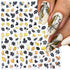 8 Sheets Gold Maple Leaf Nail Stickers - 3D Fall Nail Art Supplies, Holographic Autumn Design Foils