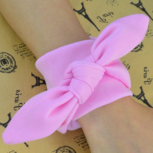 Women’s 10pcs Solid Color Hair Bands Bows Knot Headbands, Rabbit Ear Headwraps Turban Hair Accessories for Girls