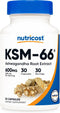 Nutricost KSM-66 Ashwagandha Root Extract 600mg, 30 Veggie Caps - 5% Withanolides