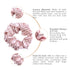 MTSNOO 100% Pure 22 Momme Mulberry Silk Scrunchies for Hair & Sleep, 4 Pack, Rosy Pink