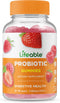 Lifeable Probiotics, 90 Gummies, 2 Billion CFU, Great Tasting Natural Flavor Gummy Supplement, Gluten Free Vegetarian