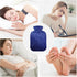 SyXIOP 2L Dark Blue Glitter Starry Travel hot Water Bottle with Soft Cover, Warmer Bag for Menstrual Cramps, Menstrual