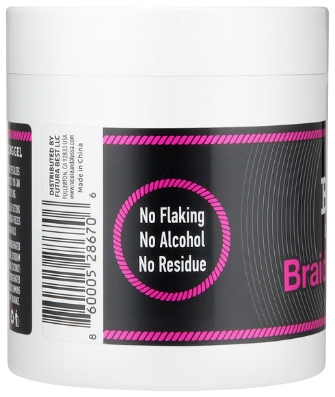 Nicole & Alyssa Braiding Gel 5oz, No Flakes or Buildup, Extra Hold for Braids, Locs & Twists