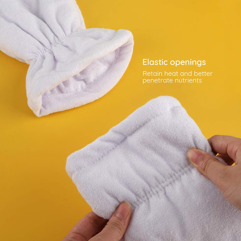 Segbeauty Paraffin Bath Mitts, Thick Snug Elastic Opening Wax Glove and Bootie with Double Terry Clothes for Heat
