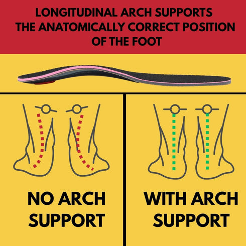 Pedag Plantar Fasciitis Arch Support Insoles, German Made Heat Moldable Shoe Inserts for Women, Medium High Arch