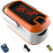 MIBEST Orange LED Finger Pulse Oximeter, Blood Oxygen Saturation Monitor, Portable Oxygen Sensor with Batteries and