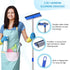 Window Squeegee for Home, 56'' Long Handle Window Cleaner Tool, 2-in-1 Window Scrubber for Car Windshield, Shower Door Cleaning