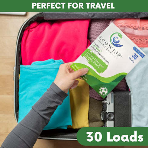Laundry Detergent Sheets Eco-Friendly Strips, Concentrated Biodegradable Washer Sheets, Floral, 30 Count