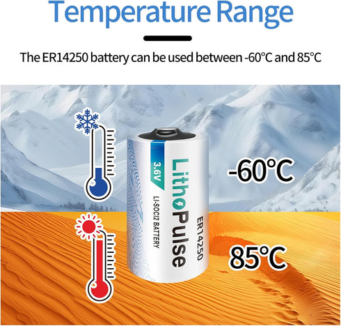 LithoPulse ER14250 1/2AA 3.6V 1200mAh LS14250 ER14250Battery Lithium Battery for Water Electricity Gas Meter PLC