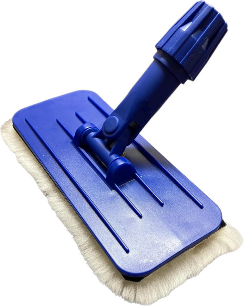 Genuine Lambwool Mop for Floor Cleaning, 9" Flat Mop with Reusable Refills for Wet & Dry Use