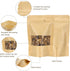 Blisstime 100 Pack Stand Up Pouch, Self-seal Kraft Paper Bags with Matte Window, Resealable Bags for Small Business