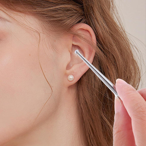 Heclia 6PCS Facial Reflexology Massage Tool Stainless Steel Acupuncture Pen Ear Acupressure and Body Point Probe Pen