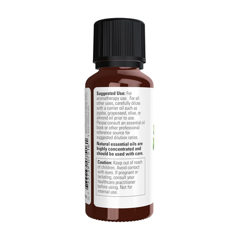 NOW Essential Oils Basil Oil, 100% Pure, Energizing Aromatherapy Scent, 1-Ounce, Vegan, Child Resistant Cap