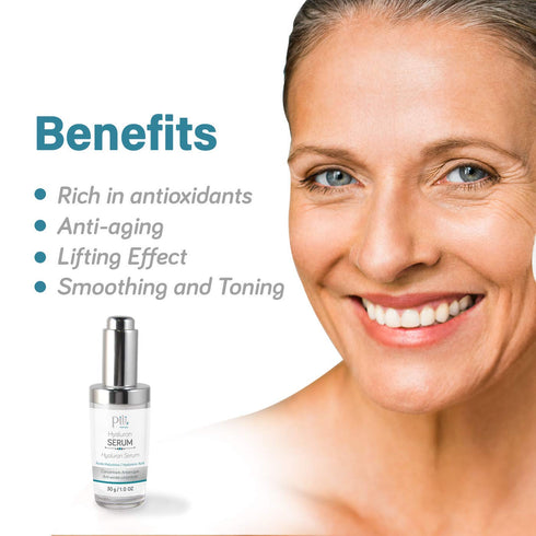 Pili Hyaluronic Serum - Concentrated Hyaluronic Acid with Aloe Vera & Coffee Extract - Best Anti-Aging Formula for Face