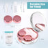 Contact Lens Travel Kit with Cleaner Washer, Portable Contact Box with Mirror and Tweezers for Daily Outdoor Use