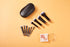 Portable ON THE GO Makeup Brush Set, COSHINE 10pcs Mini Complete Cosmetic Brushes Kit with Pouch (Black)