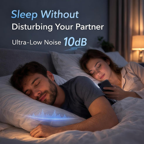 RUIYUE Under Pillow Bone Conduction Speaker for Sleeping, Bluetooth Sleep Headphones with White Noise & Timer, Private