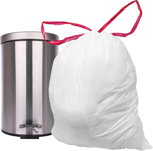 Reli. 2-4 Gallon Trash Bags Drawstring, 250 Count, Small Garbage Bags 4 Gallon - White Trash Can Liners