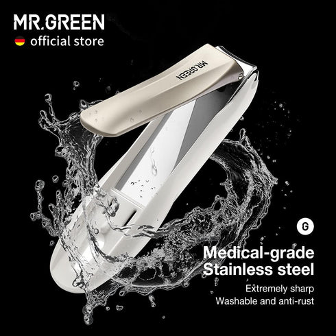 MR.GREEN Anti Splash Nail Clippers, Stainless Steel Fingernail Cutter, Detachable Design Manicure Tools