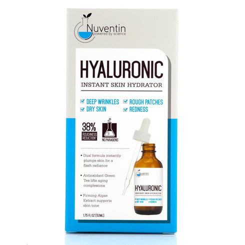 Hyaluronic Acid Serum Facial Booster for Face - Anti Aging Skin Care Hydro-Boost Moisturizer with Vitamin C & E, 1.75