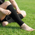 Macuezu Black Pre Cut Socks, Cut Socks Soccer Leg Sleeves for Men, Elastic Soccer Shin Guard Sleeves for Sports, Shin