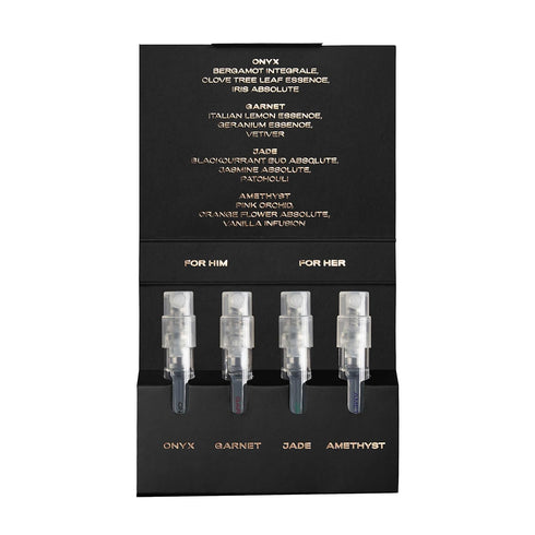 The King and Queen Collection Gift Set for Him and Her - Includes 4 Original Scents: Onyx, Garnet, Amethyst, Jade - 4 pc