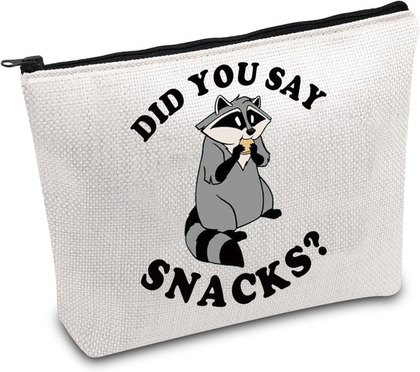 Meeko Raccoon Gift Makeup Bag, Funny Raccoon Zipper Pouch, Magic Kingdom Snack Lover Gift