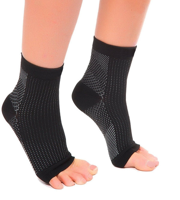 RushSportGear Plantar Fasciitis Socks with Arch & Heel Support - Increases Circulation &