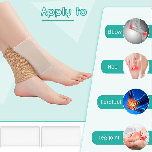 Sratte 4 Pcs Ankle Gel Sleeve, Padded Socks Ankle Protector Gel Sleeve for Skating Riding Foot Support