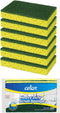 CELOX 6 Pack Heavy Duty Dish Sponge for Kitchen, Dual Sided Non-Scratch Sponges for Dishwashing and Household Cleaning
