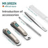 MR.GREEN Colorful Manicure Set, Practical Pedicure Kits with Nail Clippers and Facial Hair Scissors in Fashion Case