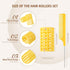 Syhood 12 Pieces Large Snap Hair Rollers, Plastic Hair Curlers with Rat Tail Comb for Hairdressing Styling Tools (6.8 x
