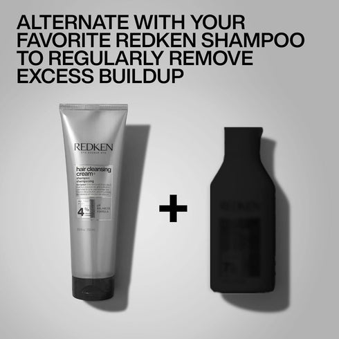 Redken Detox Hair Cleansing Cream - Clarifying Shampoo for All Hair Types, Removes Buildup and Strengthens Hair Cuticle