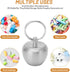 Portable Waterproof Stainless Steel Keychain Pill Holder, Apple Pendant Design, Mini Medicine Box for Purse or Pocket