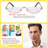 KoKoBin Half Reading Glasses - 2 Pairs Half Rim Metal Frame Readers for Men and Women, Black+Gold 1.50
