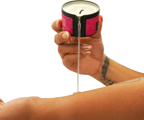 Tropical Scented Massage Oil Candle - Vegan Full Body Massage Candle and Home SPA with Sustainable Formula