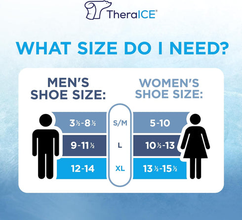TheraICE Ankle Ice Pack Wrap - Reusable Cold Therapy Sock Compression for Swelling, Plantar Fasciitis, Achilles