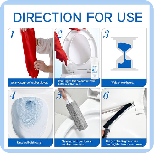 7Pcs Upgrade Pumice Stone Toilet Bowl Cleaning Brush Set with Long Cleaning Gloves Crevice Brush Powerfully Cleans Stain Hard Water Ring Calcium Buildup Rust for Toilet Bathrooms by NLXCXUCY