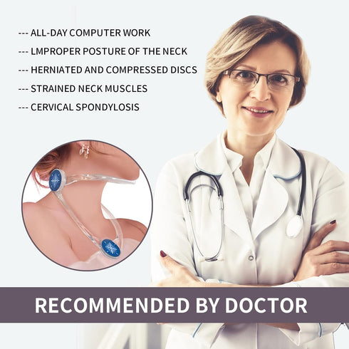 Neck Stretcher, 360 Degree Adjustable Neck Support, Ergonomic Cervical Traction Device for Pain Relief