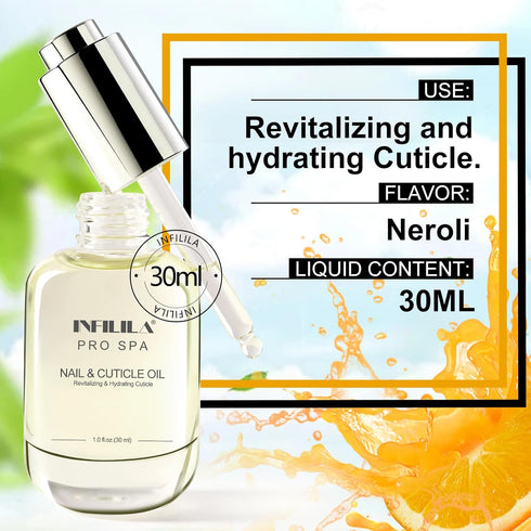 NXJ INFILILA Cuticle Oil for Nails, Nail Cuticle Oil 30ml, Hydrating Nail Oil for Growth and Strength, Cuticle Care Product, Simple Natural Ingredients Nail Oil (Milk & Honey)