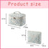 2 Pcs Large Quilted Makeup Bag, Cotton Quilted Toiletry Bag for Women,Floral Coquette Makeup Bag,Cute Kawaii Travel Cosmetic Bags(03Lightblue Flower)