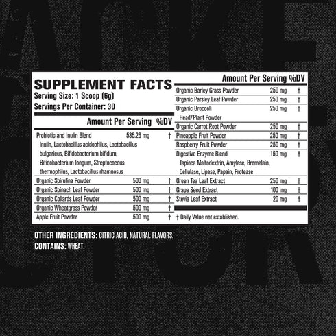 Jacked Factory Green Surge Superfood Powder - Keto Friendly Greens Drink w/Spirulina, Organic Greens, Mixed Berry, 10.6