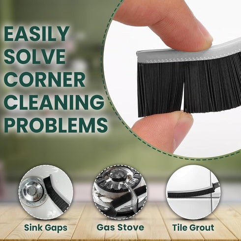 Solvra Set 6Pcs Crevice Cleaning Brush Hard Bristle Cleaning Tools for Grout, Tile Floors, Gaps & Narrow Spaces Small