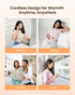 Fast Heating Pad for Period Cramps, Portable Cordless Menstrual Heating Pad with 6 Heat Levels and 6 Massage Modes,